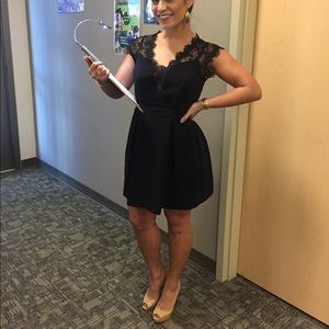 BCBG Black Lace Sleeveless Dress